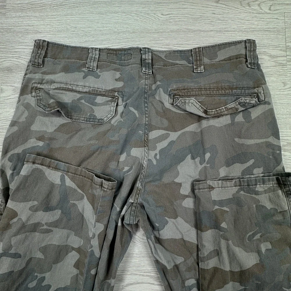 Wrangler‎ Mens Cargo Pants Regular Taper Camo Green 38x30 Stretch Outdoor Casual